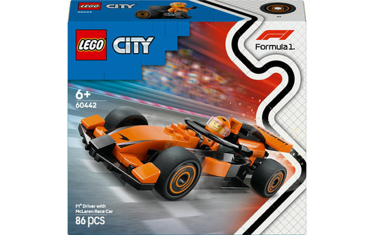 LEGO F1 Rennfahrer mit McLaren Rennauto