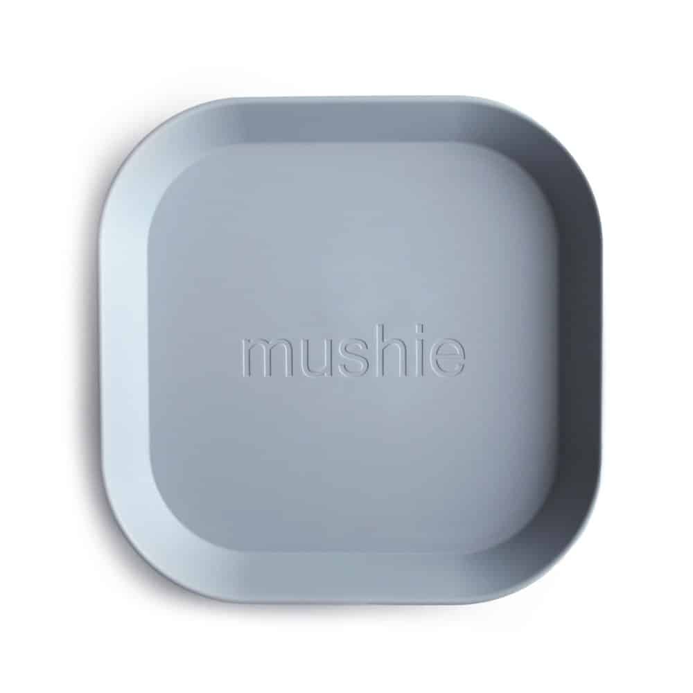 Mushie Teller Quadrat 2er Set Cloud