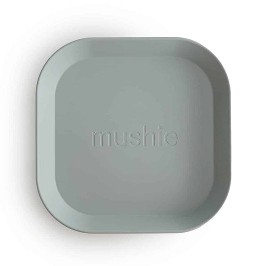 Mushie Teller Quadrat 2er Set Sage