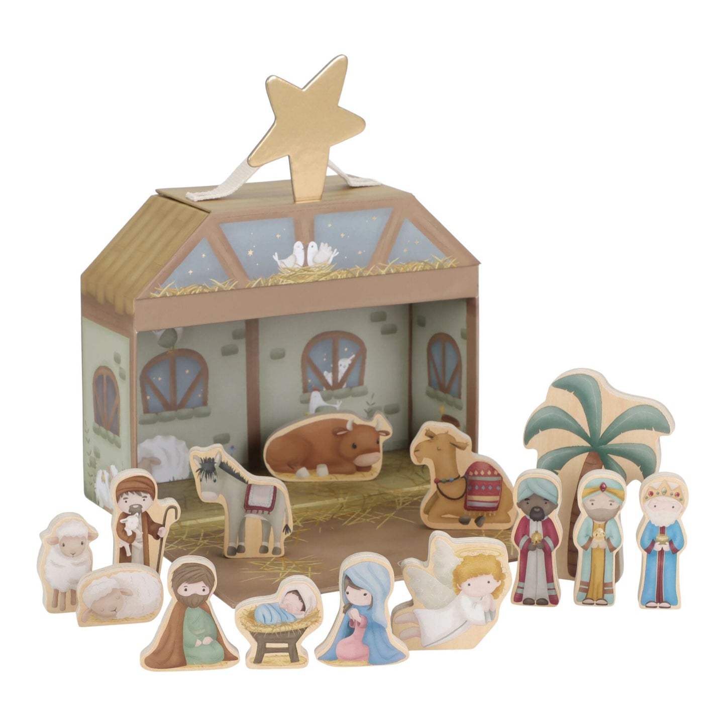Little Dutch Krippe für Kinder mit Holzfiguren im Koffer - Weihnachten