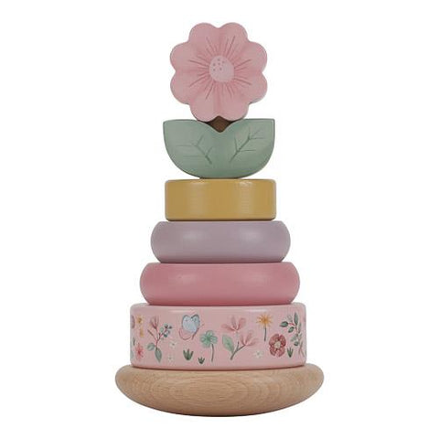 Holz-Stapelturm mit Ringen Fairy Garden FSC