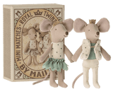 Maileg-Königliche Zwillingsmäuse, Kleine Schwester und Bruder in Box