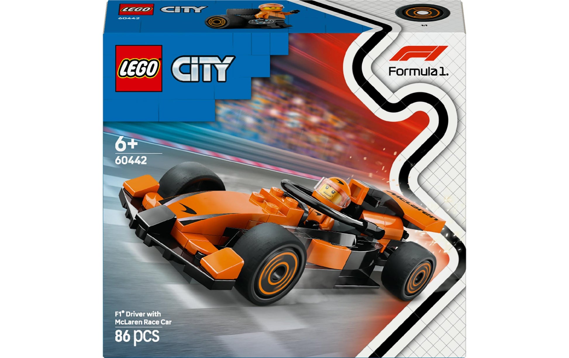LEGO F1 Rennfahrer mit McLaren Rennauto