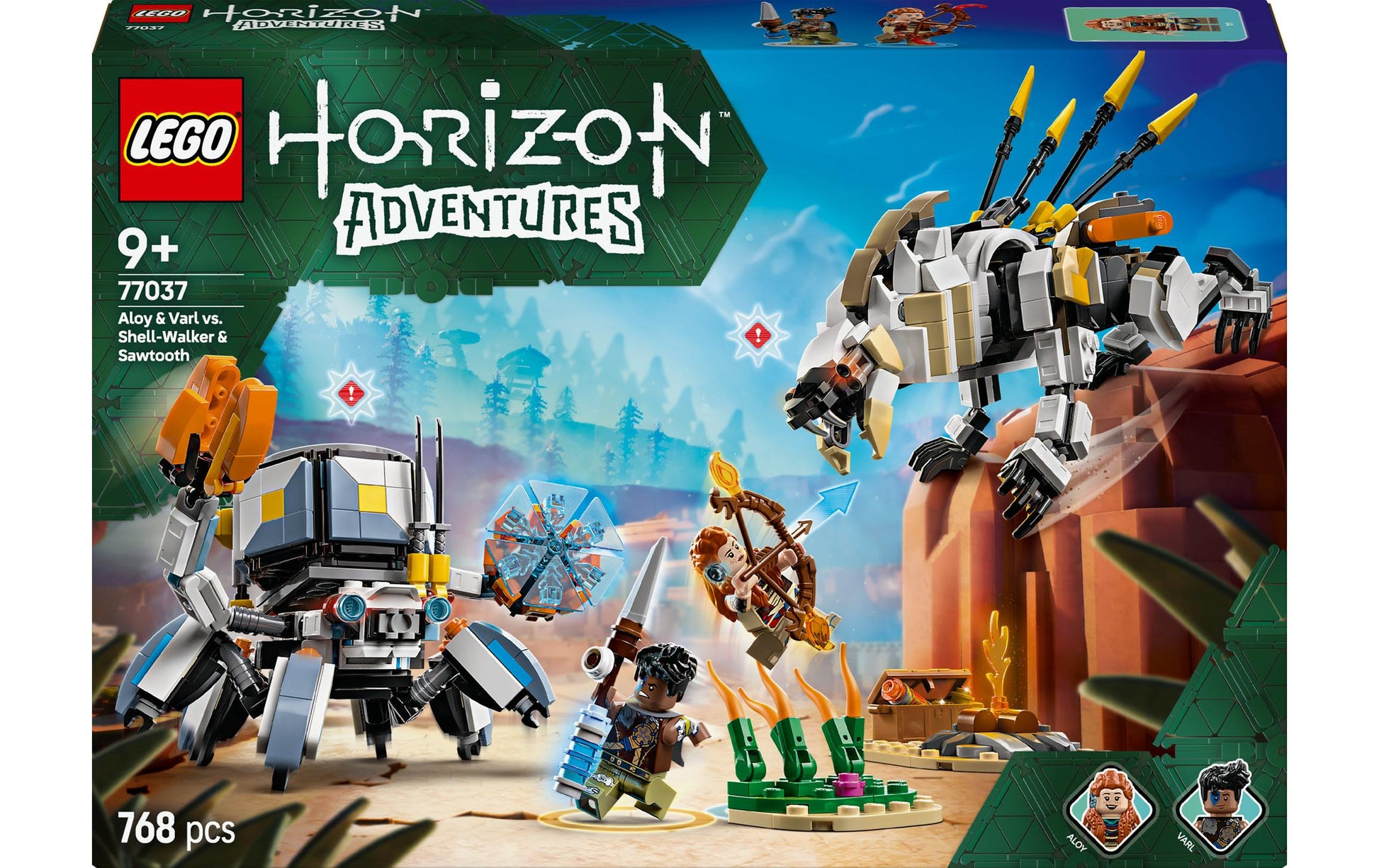 LEGO Aloy und Varl vs. Panzerwanderer